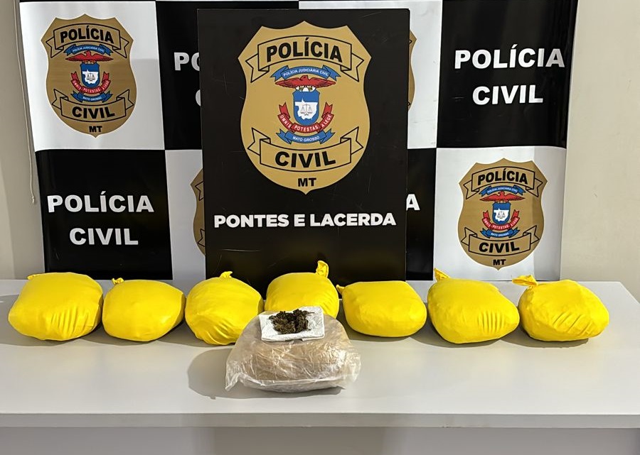 Polícia Civil apreende quatro quilos de maconha com traficante em Pontes e Lacerda